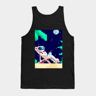 Astronaut in Tropical Resort Tank Top